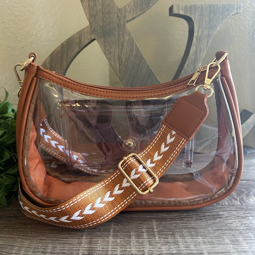 🇺🇸Custom Clear Stadium Bag Adjustable Crossbody Shoulder Purse PVC Concert - Picture 8 of 13